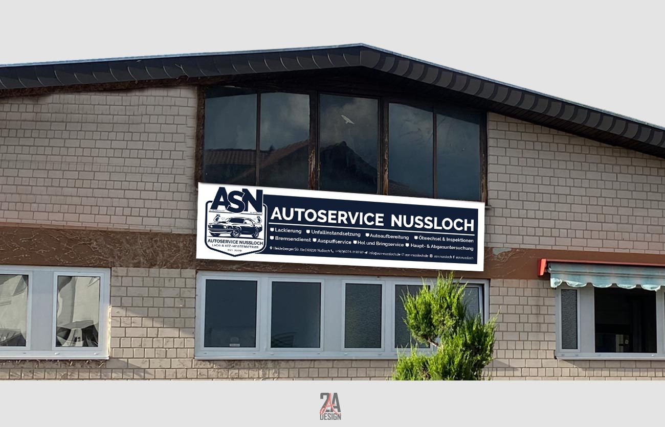 Fassadenschild - ASN - Autoservice Nussloch