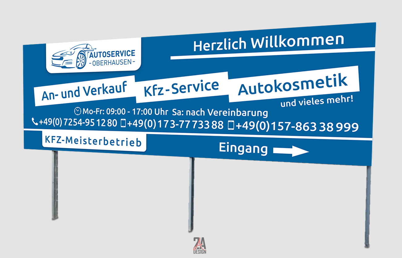 Firmenschild - Autoservice Oberhausen